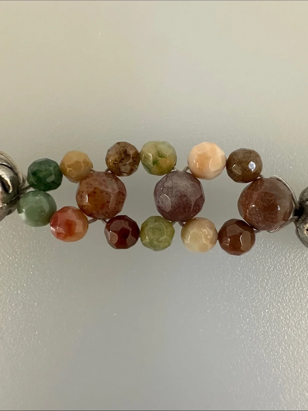 925 sterling silver Jade amethyst Garnet coral Bracelet​